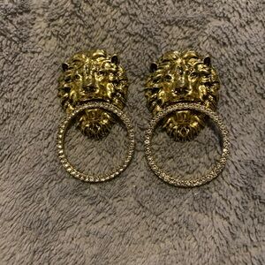 Lion Head Door Knocker Earrings